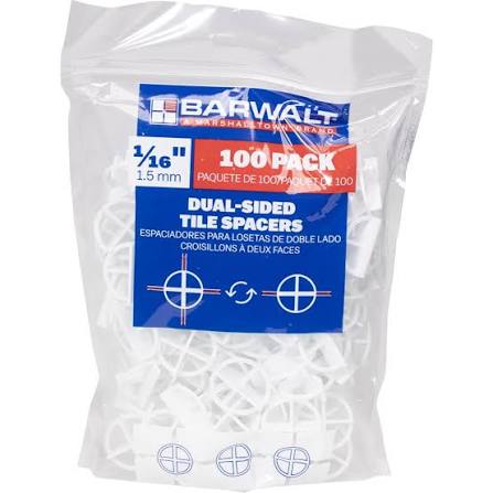 Barwalt 1/16" Dual - Sided T Spacers 100 pk.