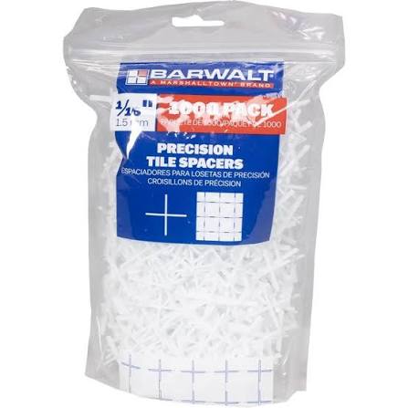 Barwalt 1/16" Precision T Spacers 1000 pk.