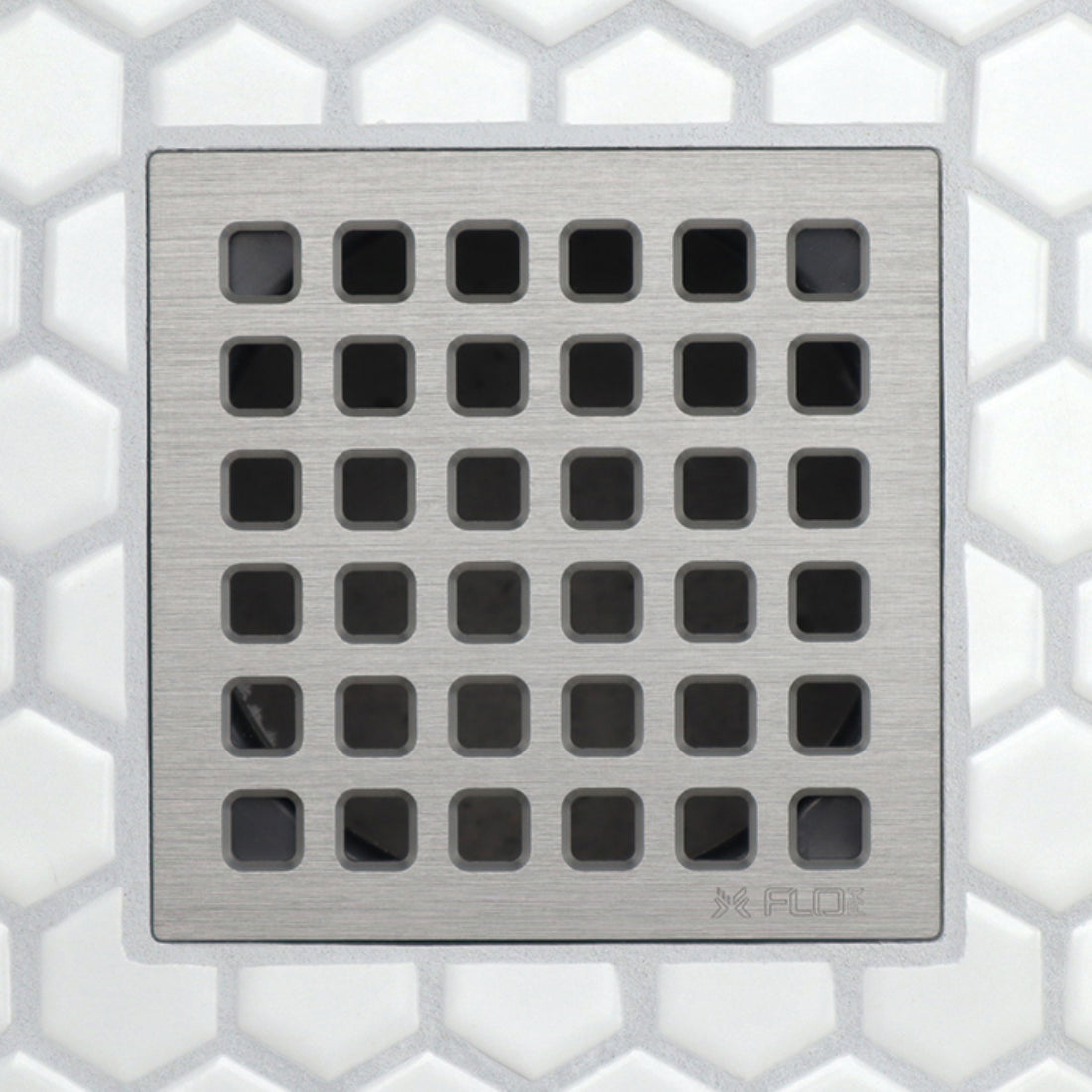 FLO FX BRUSHED NICKEL SQUARED GRATE