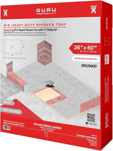 Guru 36"x60" Pre-Sloped Shower Tray CD-IMU9400