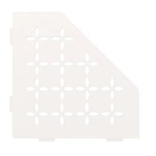 Matte White Pent. Shelf- Floral