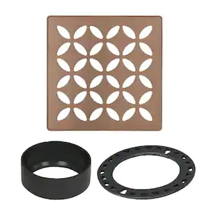 Brushed Rose Gold Grate (Floral)